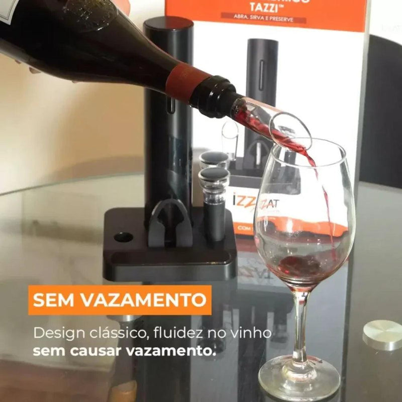 Abridor de Vinho Elétrico ORIGINAL + 3 Brindes Grátis